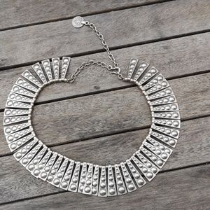 Funky silver necklace
